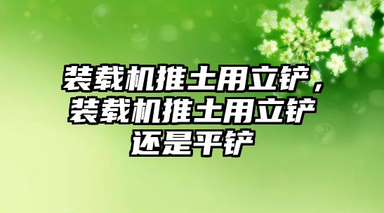 裝載機(jī)推土用立鏟，裝載機(jī)推土用立鏟還是平鏟