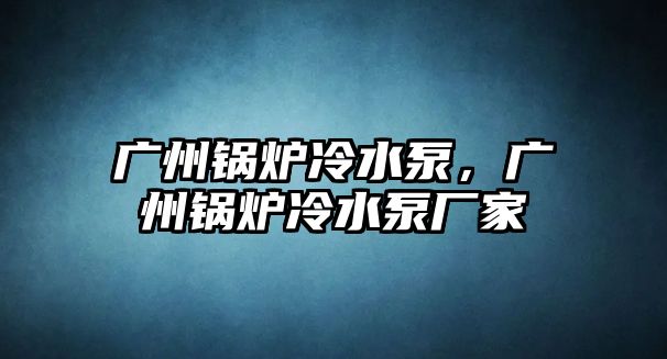 廣州鍋爐冷水泵，廣州鍋爐冷水泵廠家