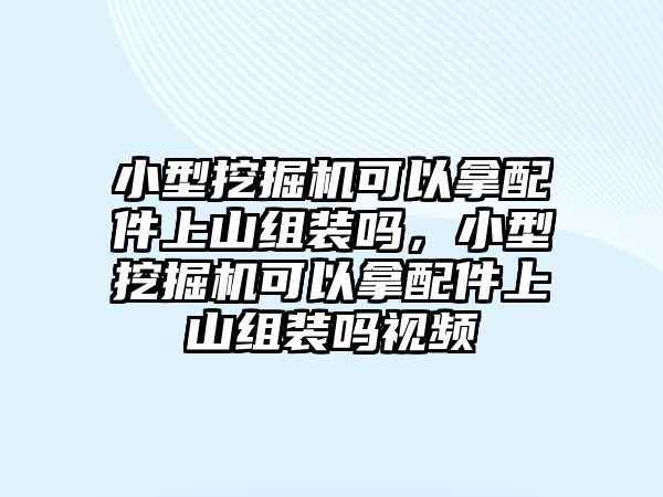 小型挖掘機(jī)可以拿配件上山組裝嗎，小型挖掘機(jī)可以拿配件上山組裝嗎視頻