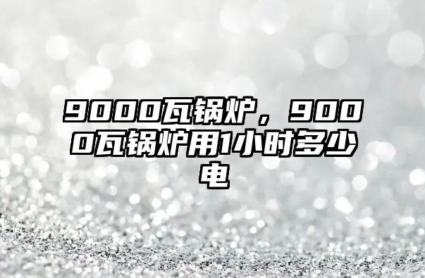 9000瓦鍋爐，9000瓦鍋爐用1小時多少電