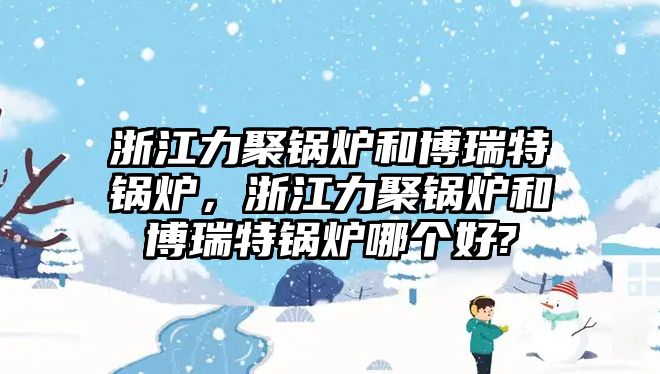 浙江力聚鍋爐和博瑞特鍋爐，浙江力聚鍋爐和博瑞特鍋爐哪個好?