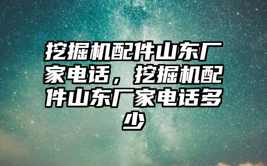 挖掘機配件山東廠家電話，挖掘機配件山東廠家電話多少