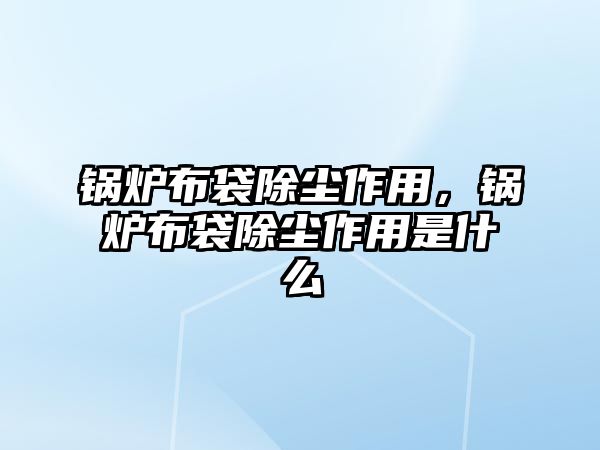 鍋爐布袋除塵作用，鍋爐布袋除塵作用是什么