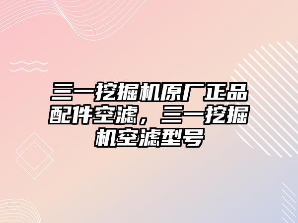 三一挖掘機(jī)原廠正品配件空濾，三一挖掘機(jī)空濾型號(hào)