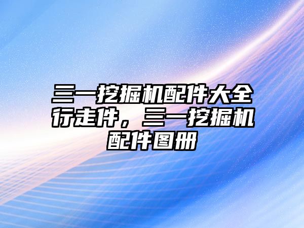 三一挖掘機配件大全行走件，三一挖掘機配件圖冊