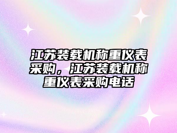 江蘇裝載機(jī)稱重儀表采購，江蘇裝載機(jī)稱重儀表采購電話