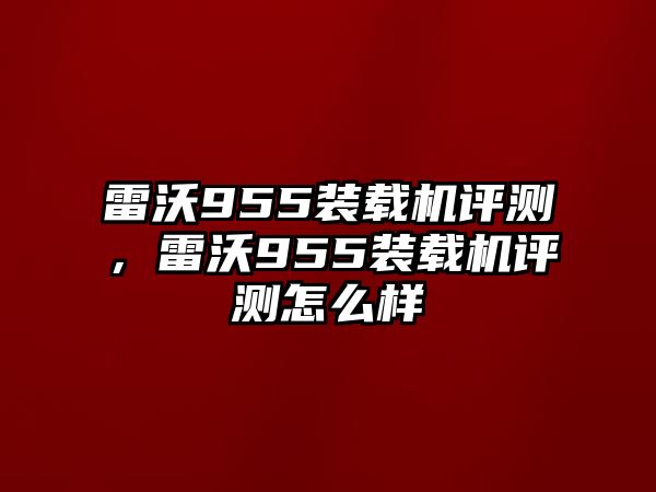 雷沃955裝載機評測，雷沃955裝載機評測怎么樣