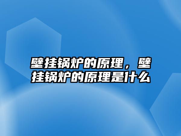 壁掛鍋爐的原理，壁掛鍋爐的原理是什么