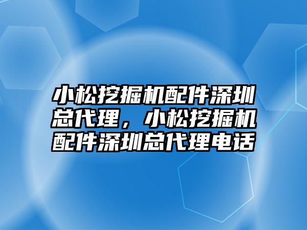 小松挖掘機配件深圳總代理，小松挖掘機配件深圳總代理電話