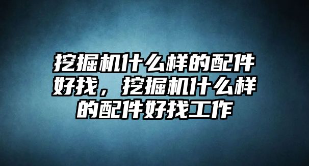 挖掘機什么樣的配件好找，挖掘機什么樣的配件好找工作