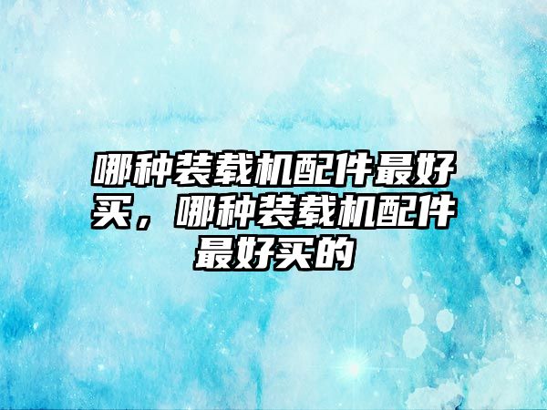 哪種裝載機(jī)配件最好買(mǎi)，哪種裝載機(jī)配件最好買(mǎi)的