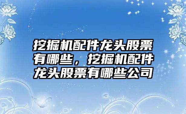 挖掘機(jī)配件龍頭股票有哪些，挖掘機(jī)配件龍頭股票有哪些公司