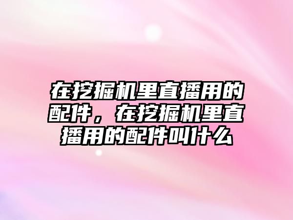 在挖掘機里直播用的配件，在挖掘機里直播用的配件叫什么