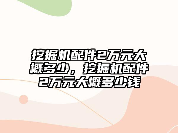 挖掘機配件2萬元大概多少，挖掘機配件2萬元大概多少錢