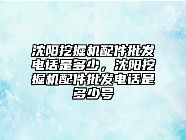 沈陽挖掘機(jī)配件批發(fā)電話是多少，沈陽挖掘機(jī)配件批發(fā)電話是多少號