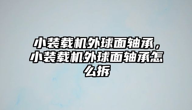 小裝載機外球面軸承，小裝載機外球面軸承怎么拆