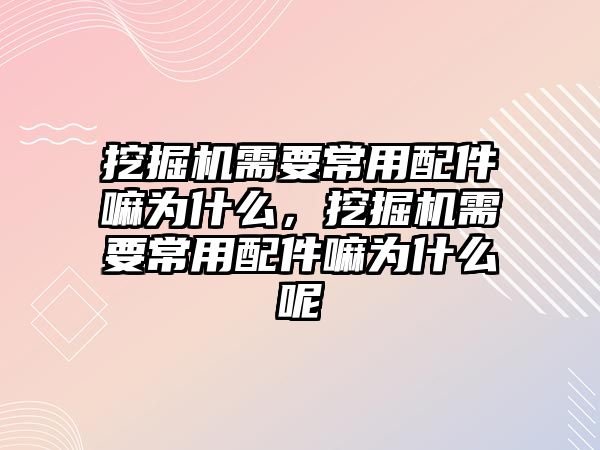 挖掘機需要常用配件嘛為什么，挖掘機需要常用配件嘛為什么呢