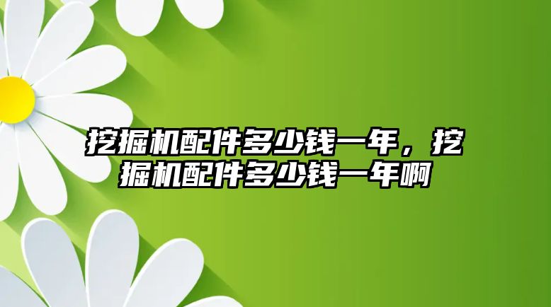 挖掘機配件多少錢一年，挖掘機配件多少錢一年啊