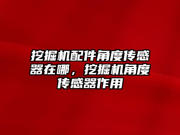 挖掘機配件角度傳感器在哪，挖掘機角度傳感器作用