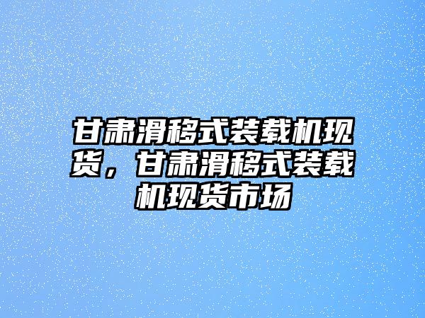 甘肅滑移式裝載機現(xiàn)貨，甘肅滑移式裝載機現(xiàn)貨市場