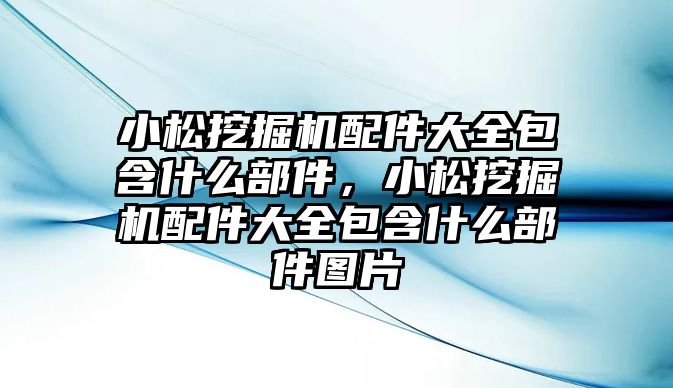 小松挖掘機(jī)配件大全包含什么部件，小松挖掘機(jī)配件大全包含什么部件圖片