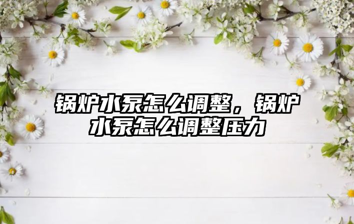 鍋爐水泵怎么調(diào)整，鍋爐水泵怎么調(diào)整壓力