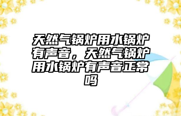 天然氣鍋爐用水鍋爐有聲音，天然氣鍋爐用水鍋爐有聲音正常嗎