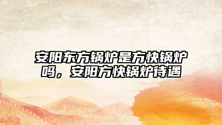 安陽(yáng)東方鍋爐是方快鍋爐嗎，安陽(yáng)方快鍋爐待遇