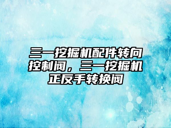 三一挖掘機配件轉向控制閥，三一挖掘機正反手轉換閥