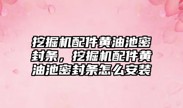 挖掘機配件黃油池密封條，挖掘機配件黃油池密封條怎么安裝