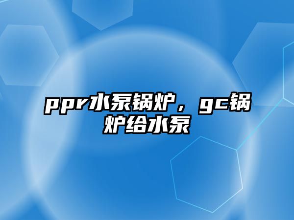 ppr水泵鍋爐，gc鍋爐給水泵