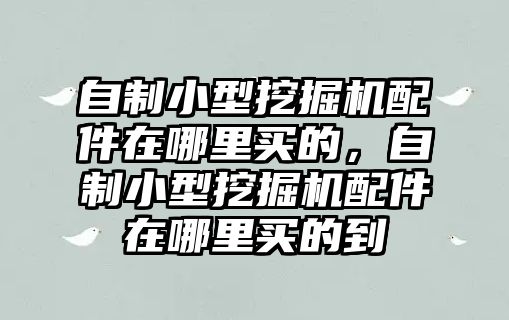 自制小型挖掘機配件在哪里買的，自制小型挖掘機配件在哪里買的到