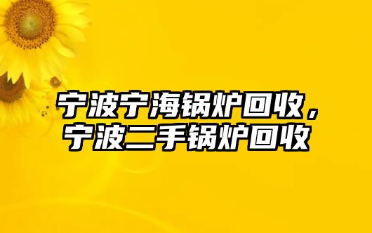 寧波寧海鍋爐回收，寧波二手鍋爐回收