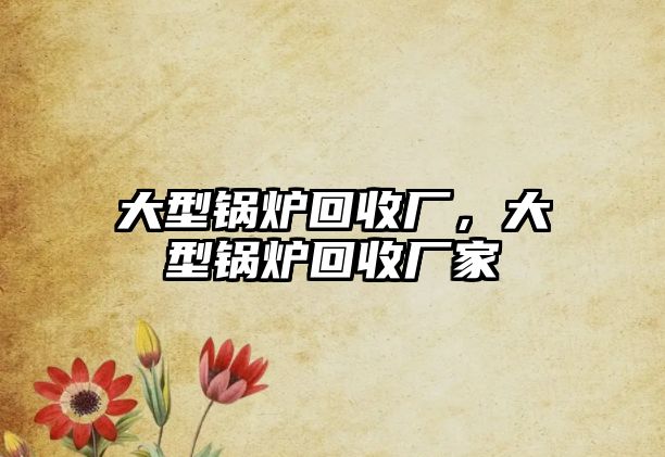 大型鍋爐回收廠，大型鍋爐回收廠家