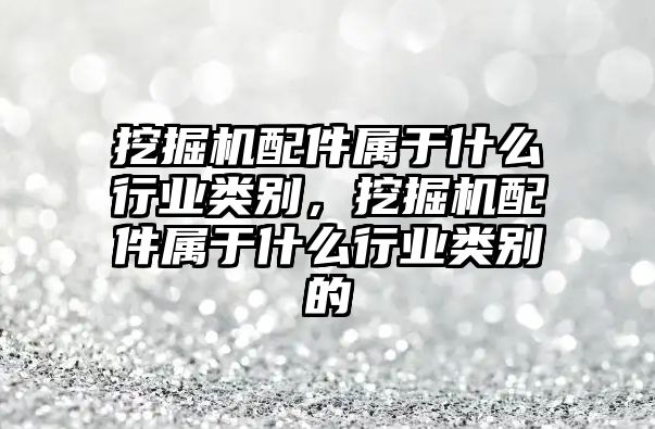 挖掘機(jī)配件屬于什么行業(yè)類別，挖掘機(jī)配件屬于什么行業(yè)類別的