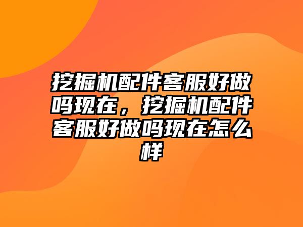 挖掘機(jī)配件客服好做嗎現(xiàn)在，挖掘機(jī)配件客服好做嗎現(xiàn)在怎么樣