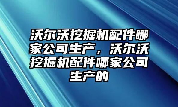 沃爾沃挖掘機配件哪家公司生產(chǎn)，沃爾沃挖掘機配件哪家公司生產(chǎn)的