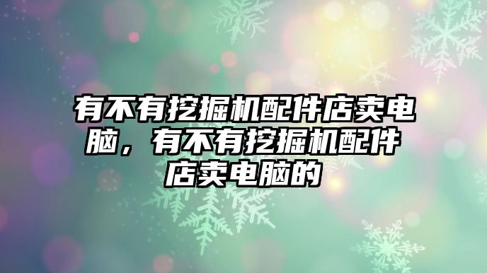 有不有挖掘機(jī)配件店賣電腦，有不有挖掘機(jī)配件店賣電腦的