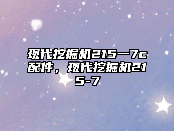 現(xiàn)代挖掘機215一7c配件，現(xiàn)代挖掘機215-7