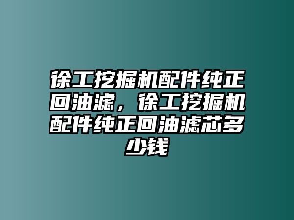 徐工挖掘機配件純正回油濾，徐工挖掘機配件純正回油濾芯多少錢