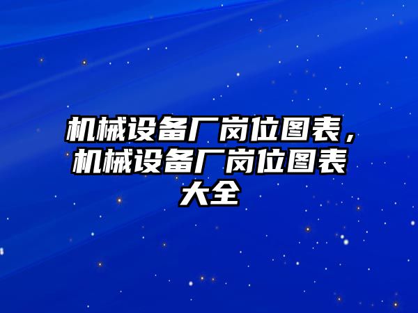 機械設(shè)備廠崗位圖表，機械設(shè)備廠崗位圖表大全