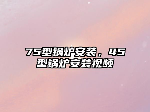 75型鍋爐安裝，45型鍋爐安裝視頻