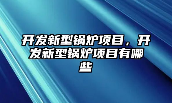 開發(fā)新型鍋爐項(xiàng)目，開發(fā)新型鍋爐項(xiàng)目有哪些