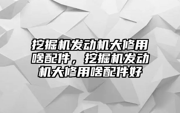 挖掘機(jī)發(fā)動機(jī)大修用啥配件，挖掘機(jī)發(fā)動機(jī)大修用啥配件好