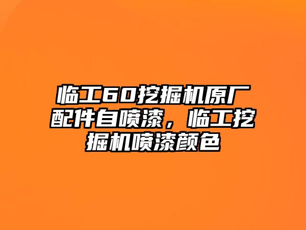 臨工60挖掘機原廠配件自噴漆，臨工挖掘機噴漆顏色