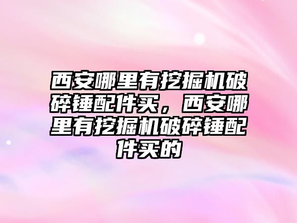 西安哪里有挖掘機(jī)破碎錘配件買，西安哪里有挖掘機(jī)破碎錘配件買的