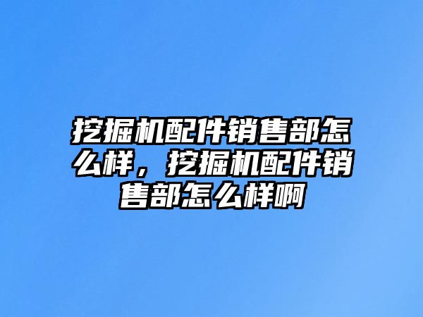 挖掘機配件銷售部怎么樣，挖掘機配件銷售部怎么樣啊