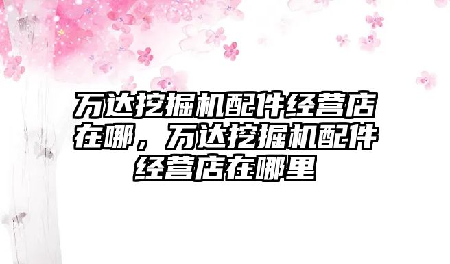 萬(wàn)達(dá)挖掘機(jī)配件經(jīng)營(yíng)店在哪，萬(wàn)達(dá)挖掘機(jī)配件經(jīng)營(yíng)店在哪里