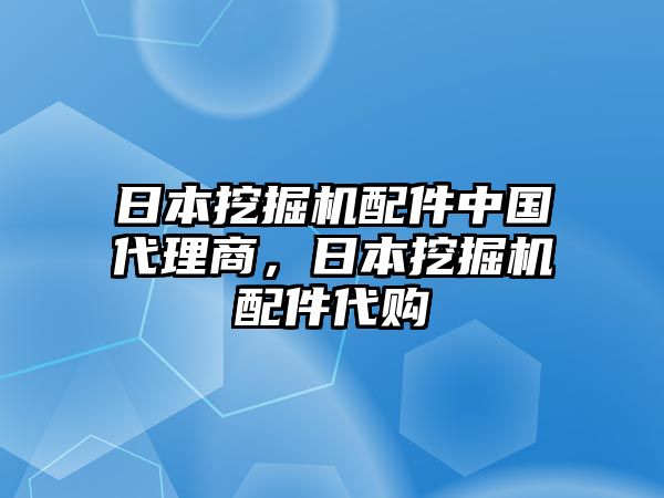 日本挖掘機配件中國代理商，日本挖掘機配件代購