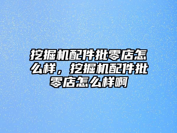 挖掘機配件批零店怎么樣，挖掘機配件批零店怎么樣啊